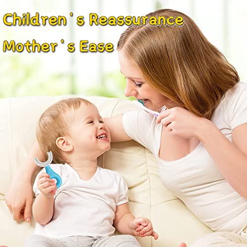 U-Shaped Toothbrush Kids 2 PCS - Toddler Toothbrush with Food Grade Soft Sili...