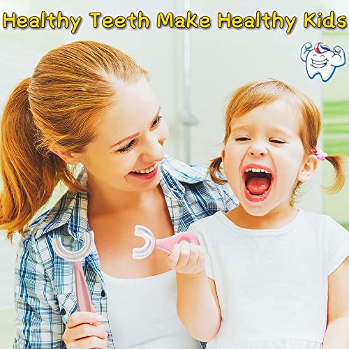 U-Shaped Toothbrush Kids 2 PCS - Toddler Toothbrush with Food Grade Soft Sili...