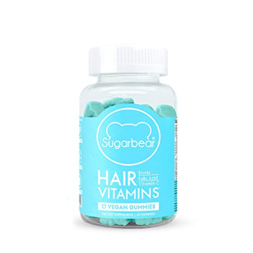 SugarBear Hair Vitamins, Vegan Gummy Hair Vitamins with Biotin, Vitamin D, Vi...