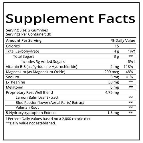 SugarBear Sleep Vitamins, Vegan Gummy Vitamins, (1 Month Supply)