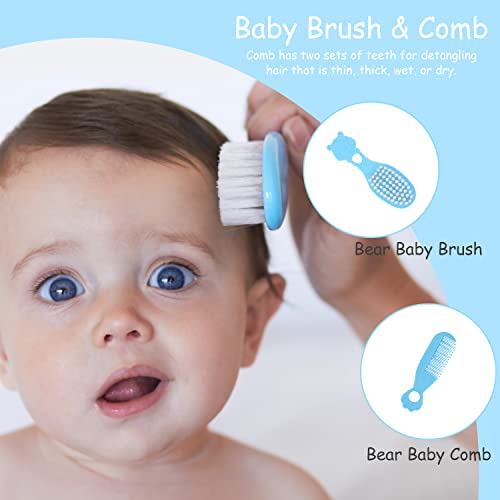 Baby Grooming Kit, Portable Baby Safety Care Set with Hair Brush Comb Nail Cl...