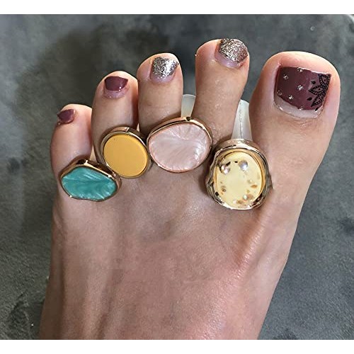 SUKPSY 8 Pcs Silicone Toe Separators Reusable Pedicure Toe Dividers Toenail M...