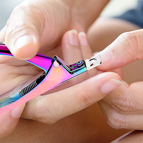 Professional Acrylic False Nail Clippers for Acrylic Nails, Rainbow Nail Tip ...