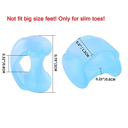 Pinky Toe Separators for Overlapping Toes, 16 Pieces Silicone Bunion Correcto...
