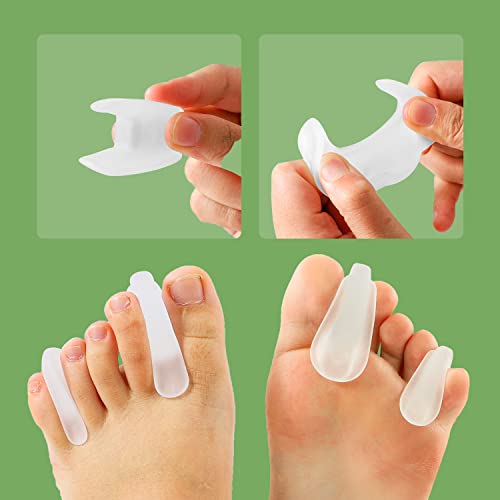 Toe Separators for Overlapping Toes, 12Pieces Silicone Toe Corrector for Wome...