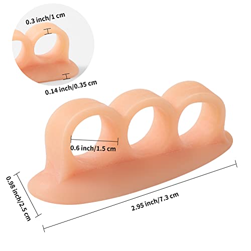 Toe Separators for Overlapping Toes, 6Pieces Silicone Toe Corrector Dividers ...
