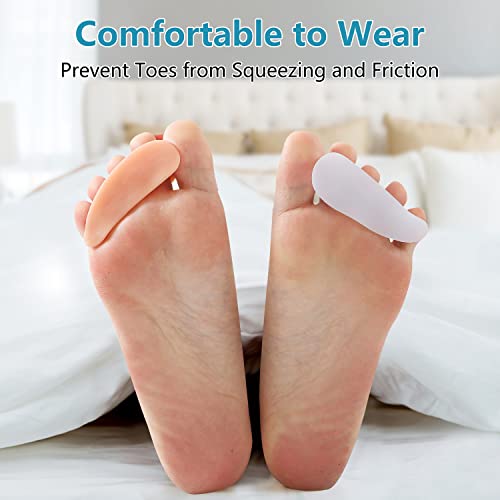 Toe Separators for Overlapping Toes, 6Pieces Silicone Toe Corrector Dividers ...