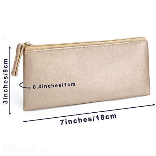 SumDirect 3Pcs Small Makeup Bags Purse, PU Leather Zip Travel Cosmetic Pouch,...