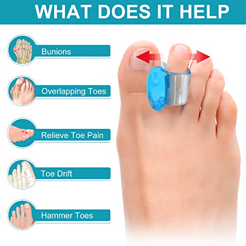 Sumifun 12 Pack Gel Toe Separators, Medium Size Toe Spacer and Bunion Correct...