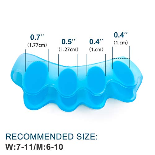 Sumifun Toe Separators, 10 PCS Gel Toe Spacers for Bunion Pain Relief, Toe St...