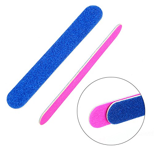 100 Pieces Emery Boards for Nails Disposable Nail Files Double Sided Manicure...