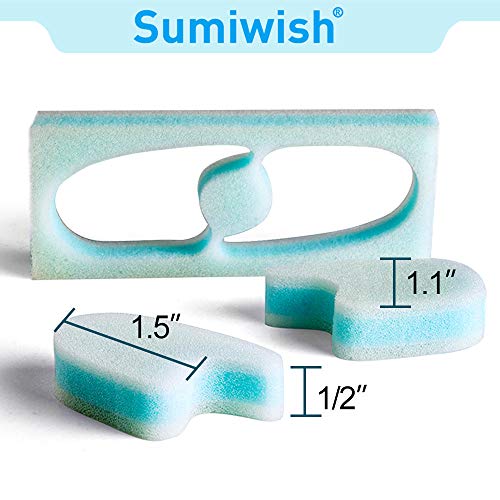 Sumiwish Foam Toe Separators, Breathable Toe Spacers, Reduce Friction and Rel...