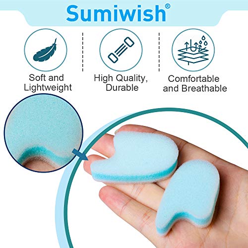 Sumiwish Foam Toe Separators, Breathable Toe Spacers, Reduce Friction and Rel...