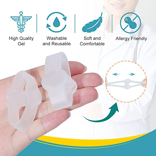 Sumiwish Gel Toe Corrector, 12 PCS Gel Toe Separators, Toe Spacer with 2 Loop...