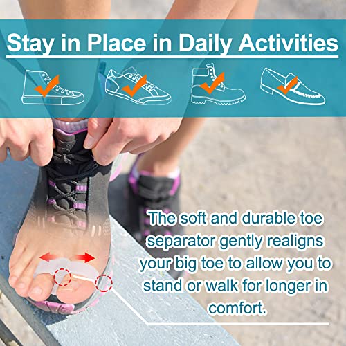 Sumiwish Gel Toe Corrector, 12 PCS Gel Toe Separators, Toe Spacer with 2 Loop...