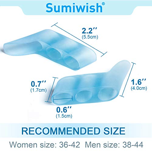 Sumiwish Pinky Toe Separator & Protectors, 10 Packs of Gel Toe Protectors for...