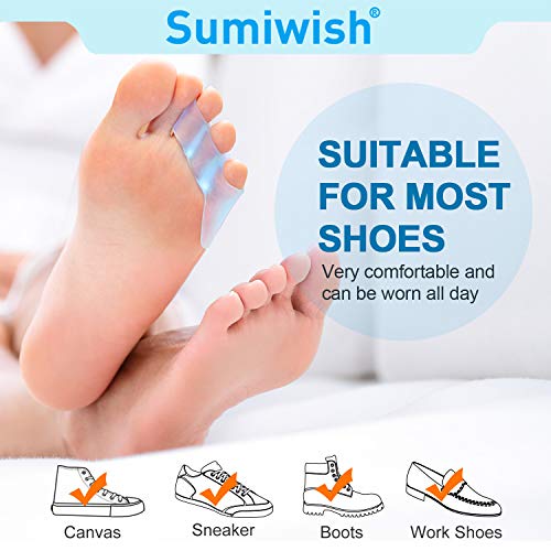 Sumiwish Pinky Toe Separator & Protectors, 10 Packs of Gel Toe Protectors for...