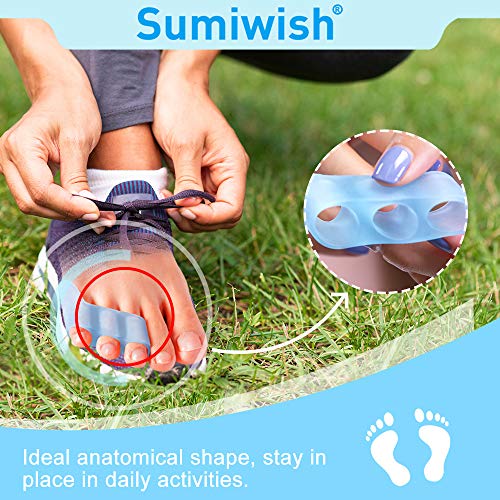 Sumiwish Pinky Toe Separator & Protectors, 10 Packs of Gel Toe Protectors for...