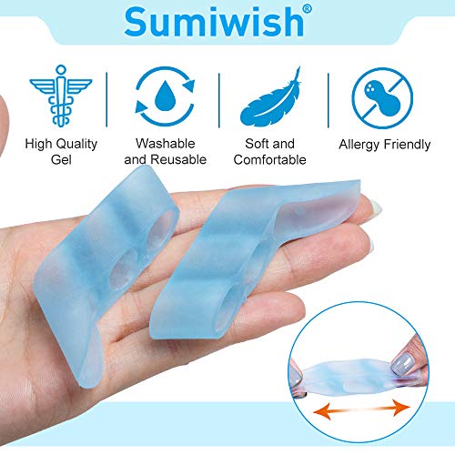 Sumiwish Pinky Toe Separator & Protectors, 10 Packs of Gel Toe Protectors for...