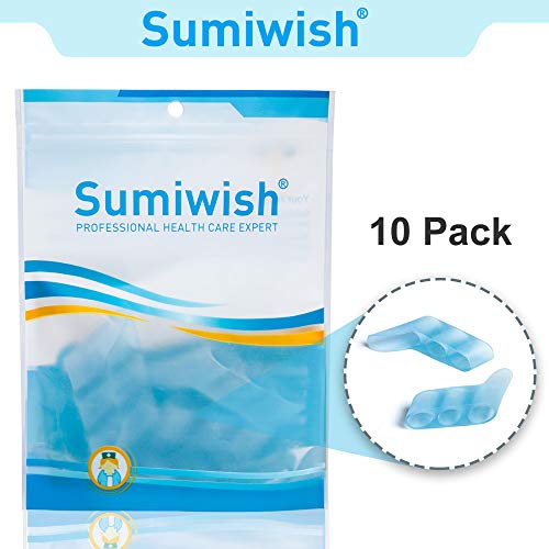 Sumiwish Pinky Toe Separator & Protectors, 10 Packs of Gel Toe Protectors for...