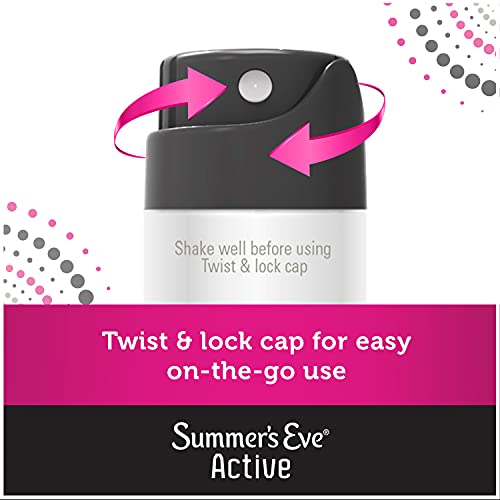 Summer's Eve Active Freshening Spray, Absorbs Moisture, 2 oz
