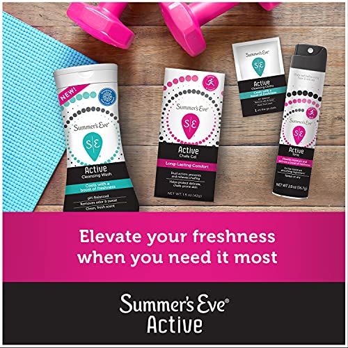Summer's Eve Active Freshening Spray, Absorbs Moisture, 2 oz