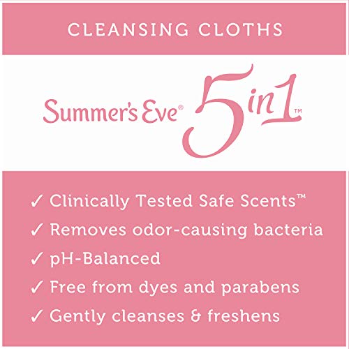 Summer's Eve Cleansing Cloths, pH-Balanced, Dermatologist & Gynecologist Test...