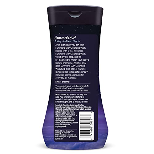 Summer's Eve Cleansing Wash | Lavender | 12 Ounce | Pack of 1 | pH-Balanced, ...