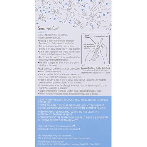 Summer's Eve Douche, Extra Cleansing Vinegar and Water, 4-Units, 4.5 Ounce Ea...