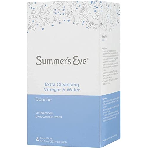 Summer's Eve Douche, Extra Cleansing Vinegar and Water, 4-Units, 4.5 Ounce Ea...