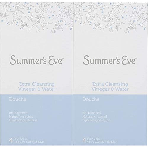 Summer's Eve Douche, Extra Cleansing Vinegar and Water, 4-Units, 4.5 Ounce Ea...