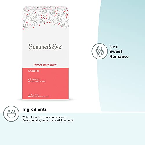 Summer's Eve Douche, Sweet Romance, 4 Units, 4.5 oz Each