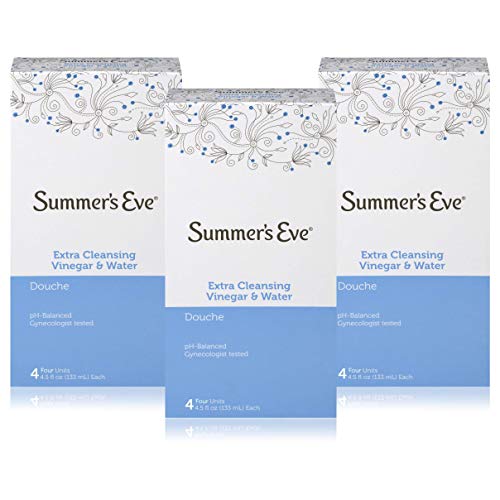 Summer's Eve Extra Cleansing Douche Vinegar & Water 4.5 Ounces Bottles (Pack ...