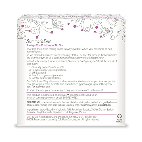 Summer's Eve Feminine Cleansing Wipes, Simply Sensitive, 16 Count, 3 Pack