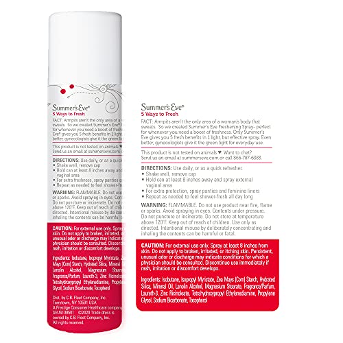 Summer's Eve Feminine Deodorant Freshening Spray, Blissful Escape, 2 FL OZ, P...