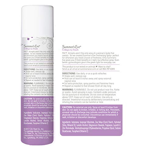 Summer's Eve Freshening Spray, Ultra, 2 oz, 24 Pack