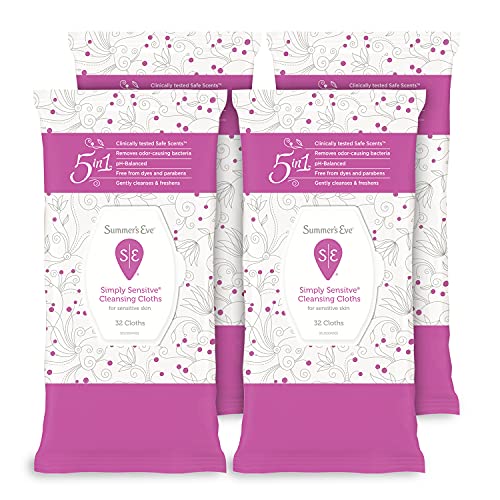 Summer's Eve Simply Sensitive Cleansing Cloths for Sensitive Skin - PH-Balanc...