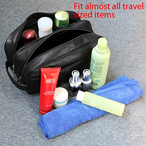 Toiletry Bags, Sumnacon Unisex PU Leather Waterproof Travel Toiletry Bag Orga...