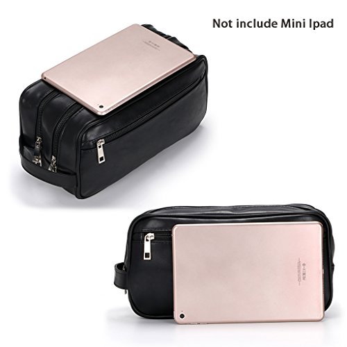 Toiletry Bags, Sumnacon Unisex PU Leather Waterproof Travel Toiletry Bag Orga...