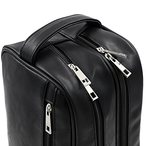 Toiletry Bags, Sumnacon Unisex PU Leather Waterproof Travel Toiletry Bag Orga...