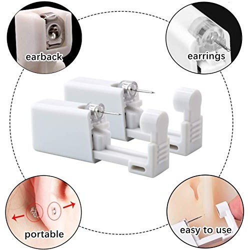 SUMPIGGER 6Pcs Automatic Ear Piercing Gun With Ear Studs Earring Disposable E...