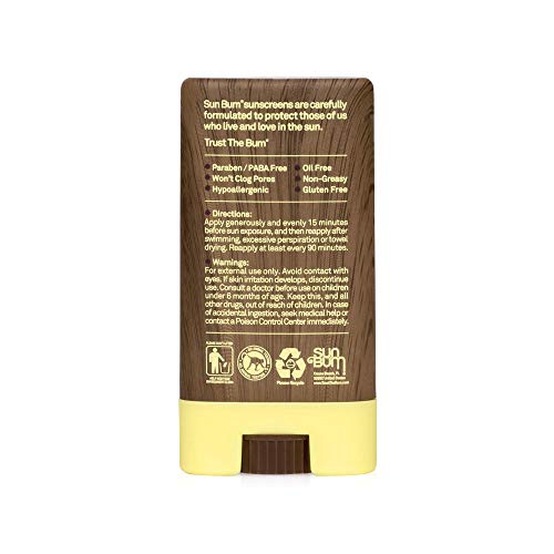 Sun Bum Original Sunscreen Face Stick, Broad Spectrum SPF 30, .45 Oz