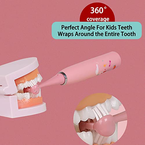 Sunartec Kids Rechargeable Electric Toothbrush, Six Sided Sonic Sensory Tooth...