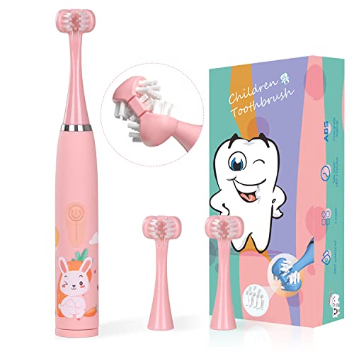 Sunartec Kids Rechargeable Electric Toothbrush, Six Sided Sonic Sensory Tooth...