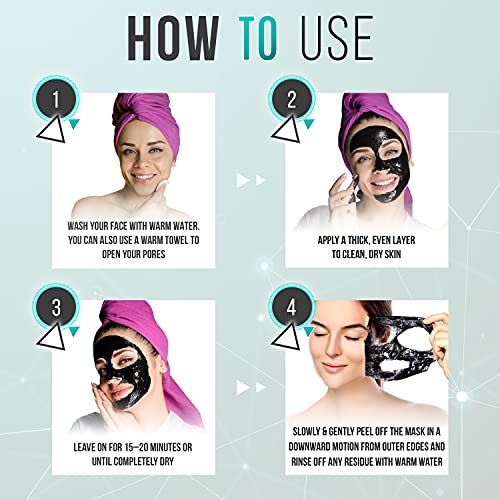 Blackhead Remover Mask - Activated Charcoal Peel Off Mask - for All Skin Type...