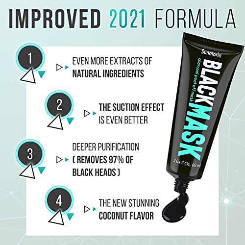 Blackhead Remover Mask - Activated Charcoal Peel Off Mask - for All Skin Type...