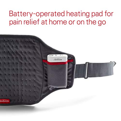 GoHeat Cordless Sunbeam Heating Pad with Standard Charger, Slate Gray