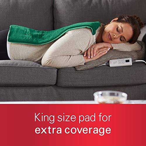 Sunbeam, Heating Pad for Fast Pain Relief XLarge King XpressHeat 6 Heat Setti...