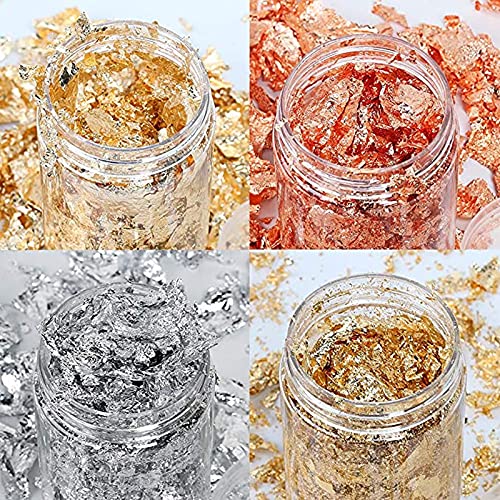 Sunfairy 3 Bottles / Set of 3D Nail Art Stickers Imitation Gold Silver Copper...