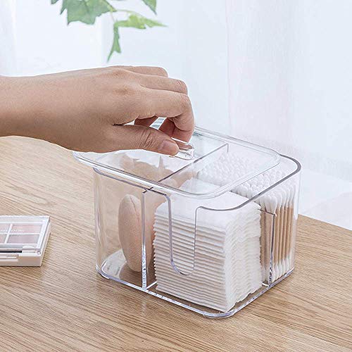 SUNFICON Cotton Pads Holder Organizer Cotton Swab Balls Box Holder Dispenser ...